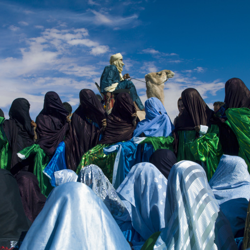 Tuareg women dancing and singing, Tripolitania, Ghadames, Libya