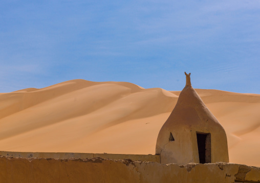 Old mosque in ubari lakes, Fezzan, Umm al-Maa, Libya