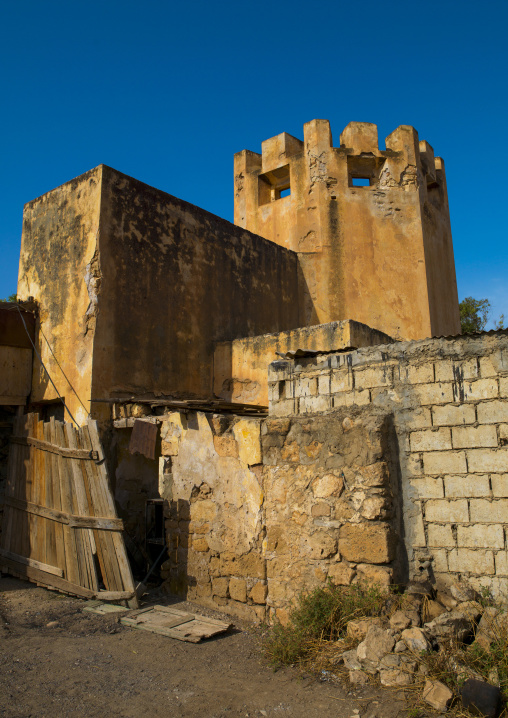 Old italian colonial building, Cyrenaica, Ptolemais, Libya