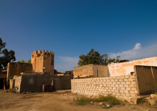 Old italian colonial building, Cyrenaica, Ptolemais, Libya