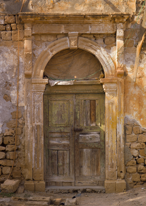 Old italian colonial building, Cyrenaica, Ptolemais, Libya