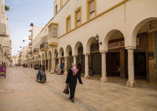 Italian buildings in omar al mukhtar street, Cyrenaica, Benghazi, Libya