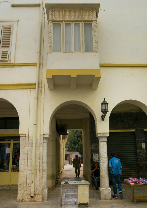 Italian buildings in omar al mukhtar street, Cyrenaica, Benghazi, Libya