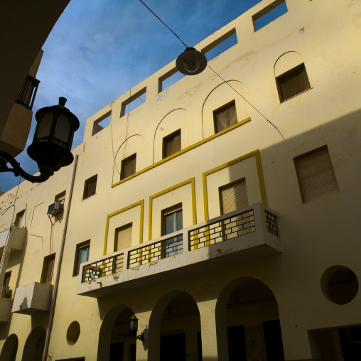 Italian buildings in omar al mukhtar street, Cyrenaica, Benghazi, Libya