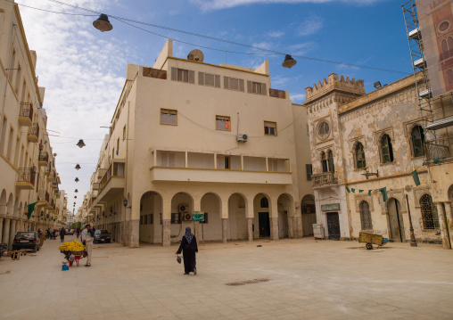 Italian colonial building, Cyrenaica, Benghazi, Libya