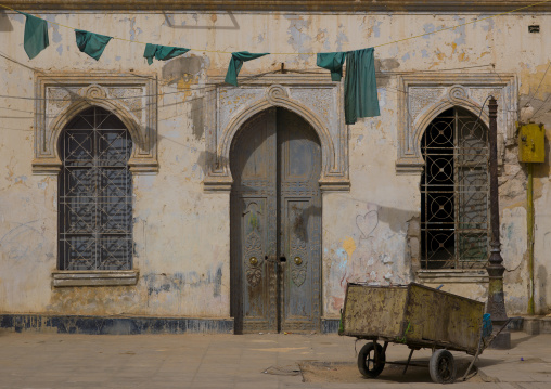 The old italian-built town hall in freedom square, Cyrenaica, Benghazi, Libya