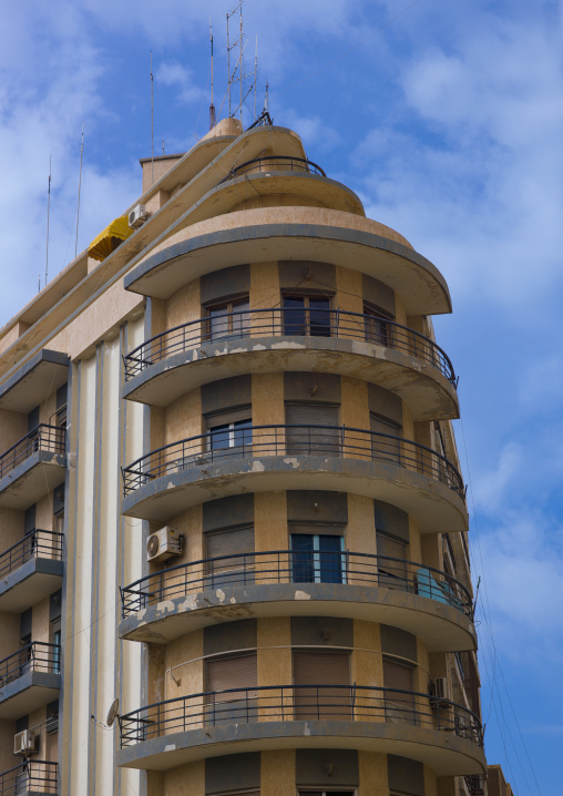 Italian colonial building, Cyrenaica, Benghazi, Libya