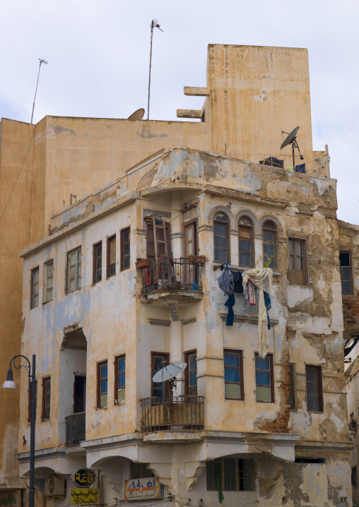 Italian colonial building, Cyrenaica, Benghazi, Libya