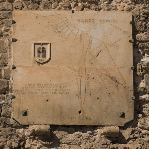 Old italian sundial, Tripolitania, Tripoli, Libya