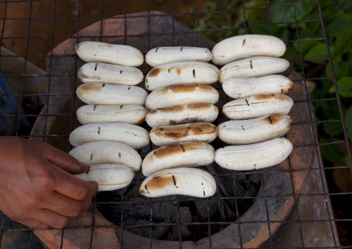 Grilled bananas, Boloven, Laos