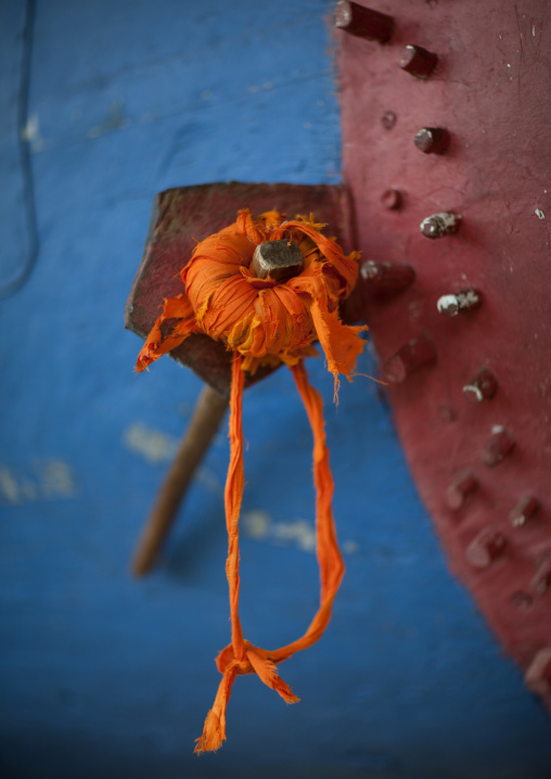 Drum in a temple, Houei xay, Laos