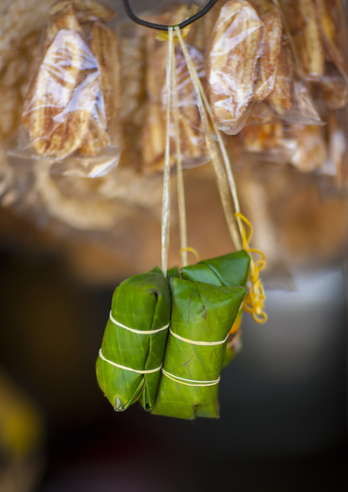 Religious offerings in a temple, Phonsavan, Laos