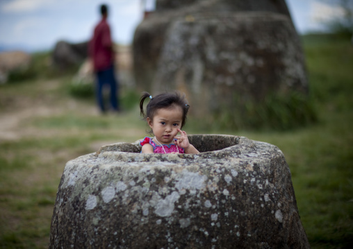 Little girl in a jar, Plain of jars, Phonsavan, Laos