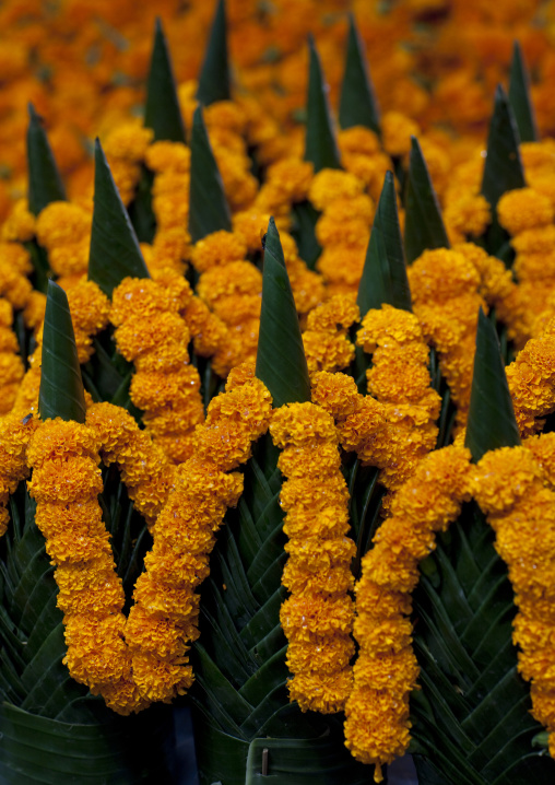 Wreaths of flowers, Vientiane, Laos