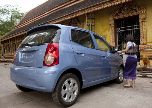 Baci ceremony in vat si muang, Vientiane, Laos