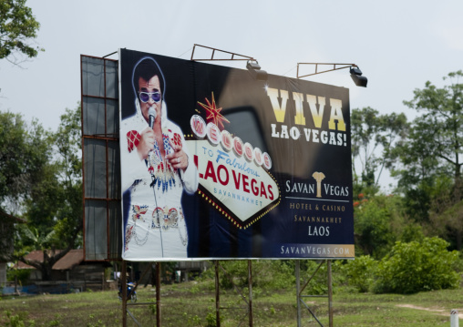 Lao vegas bilboard, Savannakhet, Laos