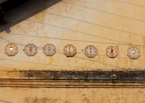 Mirrors on a house, Savannakhet, Laos