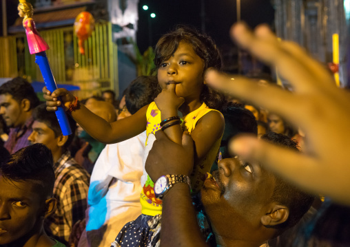 Portrait Of A Girl In Batu Caves In Annual Thaipusam Religious Festival, Southeast Asia, Kuala Lumpur, Malaysia