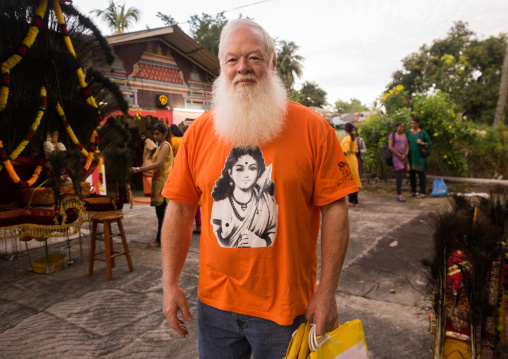 Carl, An Australian Hindu Devotee In Annual Thaipusam Religious Festival In Batu Caves, Southeast Asia, Kuala Lumpur, Malaysia