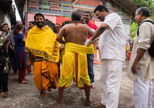 Hindu Devotee Dressing N Annual Thaipusam Religious Festival In Batu Caves, Southeast Asia, Kuala Lumpur, Malaysia