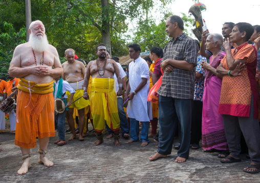 Carl, An Australian Hindu Devotee Holding A Skewer In Annual Thaipusam Religious Festival In Batu Caves, Southeast Asia, Kuala Lumpur, Malaysia