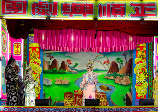 Chinese Opera Actors At Goddess Of Mercy Temple, Penang Island, George Town, Malaysia