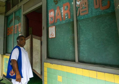 Indian Man Entering A Bar, Perak State, Ipoh, Malaysia