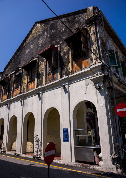 Old Colonial House In The Unesco World Heritage Zone, Penang Island, George Town, Malaysia