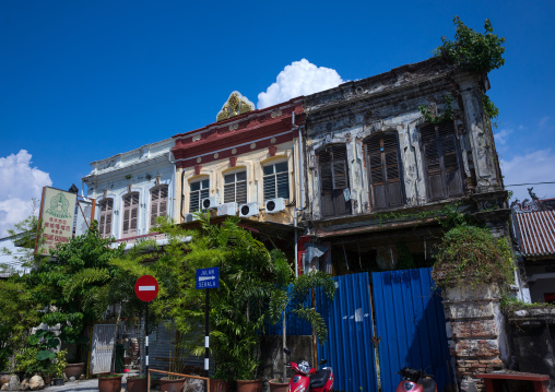 Old Colonial Houses In The Unesco World Heritage Zone, Penang Island, George Town, Malaysia