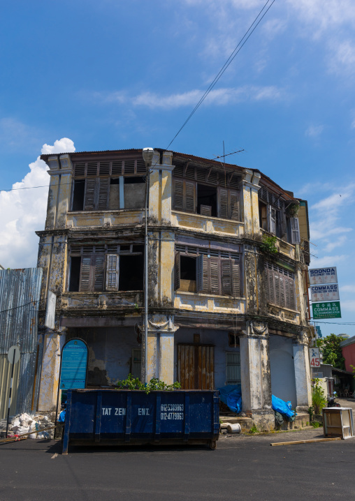 Old Colonial Building In The Unesco World Heritage Zone, Penang Island, George Town, Malaysia