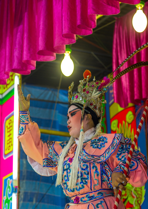 Chinese Opera Actor At Goddess Of Mercy Temple, Penang Island, George Town, Malaysia