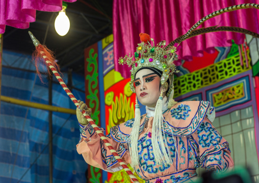 Chinese Opera Actor At Goddess Of Mercy Temple, Penang Island, George Town, Malaysia