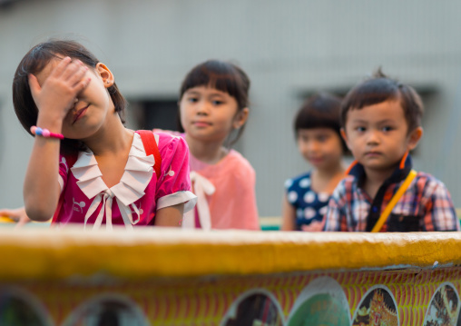 Children Living On Weld Clan Quay Piers, Penang Island, George Town, Malaysia