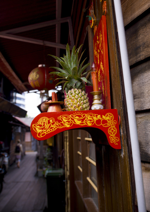 Religious Offerings On The Weld Quay Clan Jetties, George Town, Penang Island, Malaysia