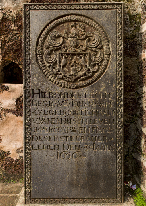 Gravestones In The Ruins Of St Paul Church, Malacca, Malaysia