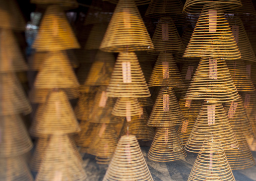 Big Round Hanging Incense In A Temple, Ipoh, Malaysia