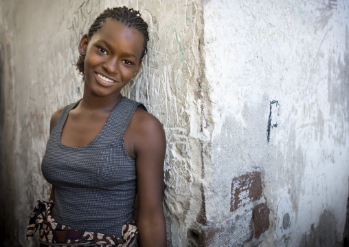 Young Woman Inside The Grande Hotel Slum, Beira, Sofala Province, Mozambique