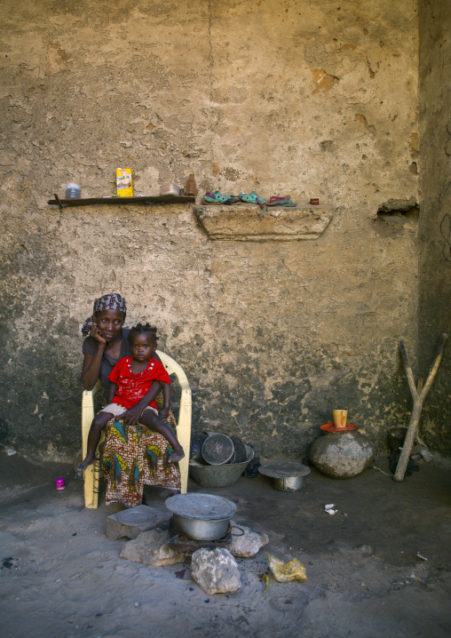 People Living Inside An Old Portuguese Colonial Building, Ilha de Mocambique, Nampula Province, Mozambique