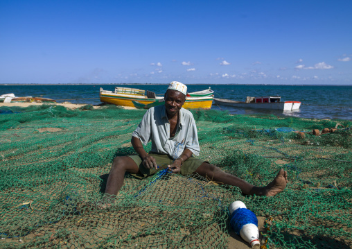 Fishermen On The Beach, Ilha de Mocambique, Nampula Province, Mozambique