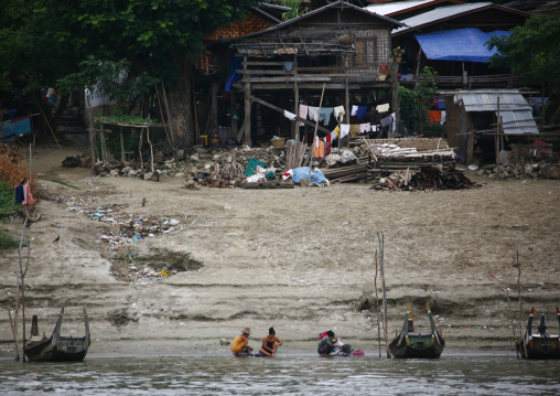 Irrawaddy River Banks Daily Life, Myanmar