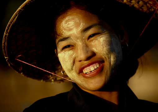 Woman With Thanaka On Cheeks, Ngapali, Myanmar