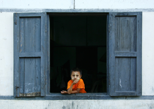 Boy With Thanaka On Cheeks, Ngapali, Myanmar