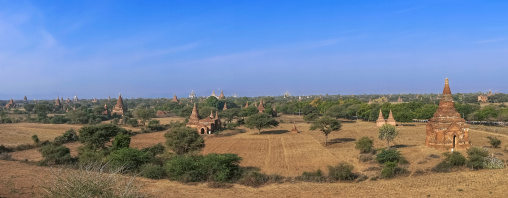 Bagan Plain Dotted With Thousands Of Temple Ruins, Bagan, Myanmar