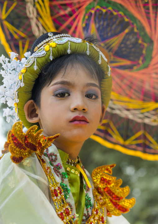 Child During A Novitiation Parade, Bagan,  Myanmar