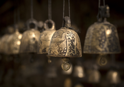 Wind Chimes At A Souvenir Stand, Bagan, Myanmar