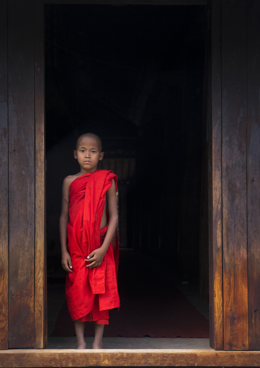 Novice Monk In Nat Taung Kyaung Monastery, Bagan, Myanmar