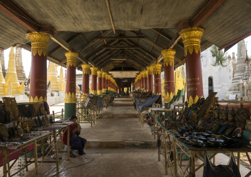 Market In Shwe Inn Thein Paya Temple Alley, Inle Lake, Myanmar