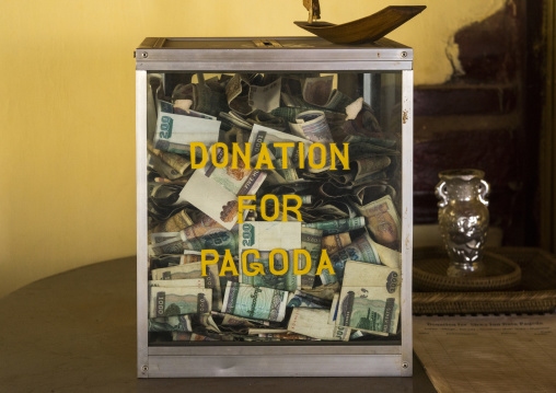 Donation Box In Shwe Inn Thein Paya Temple, Inle Lake, Myanmar