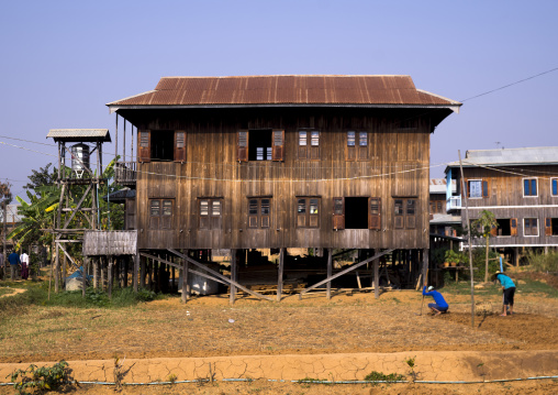 Typical House On Stilts, Inle Lake, Myanmar