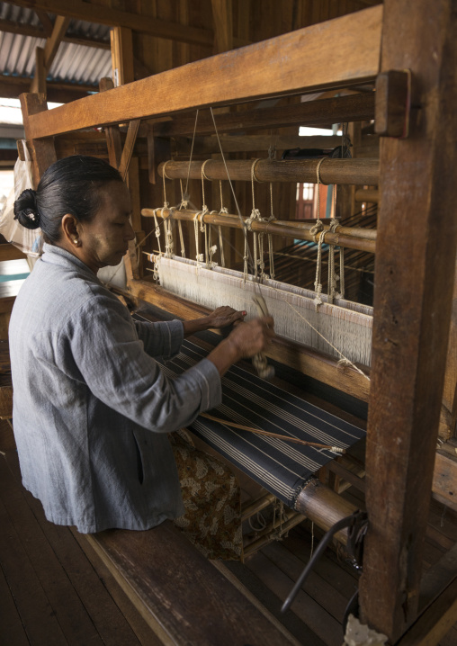 Silk Weaving Workshop, Inle Lake, Myanmar